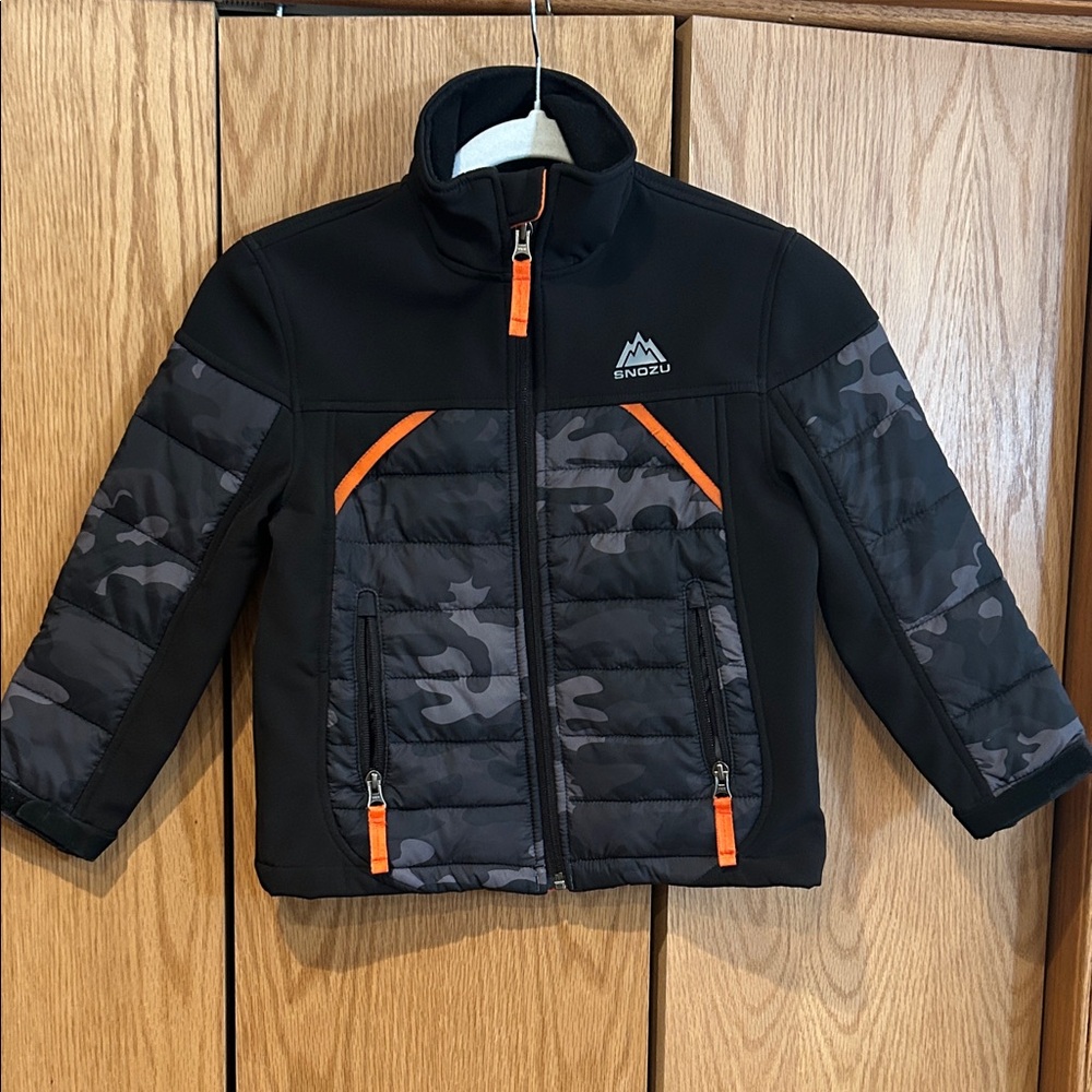 Snozu Black and Orange Kids Jacket